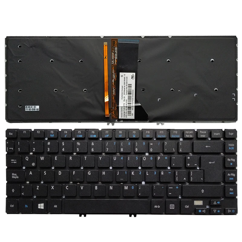 Новая Латиноамериканская Клавиатура для ноутбука ACER R7 572 572G 571 MS2317 LA клавиатура с