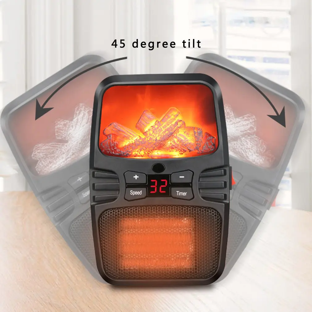 Мини 3D имитация пламени электрический обогреватель быстрое горячее портативное