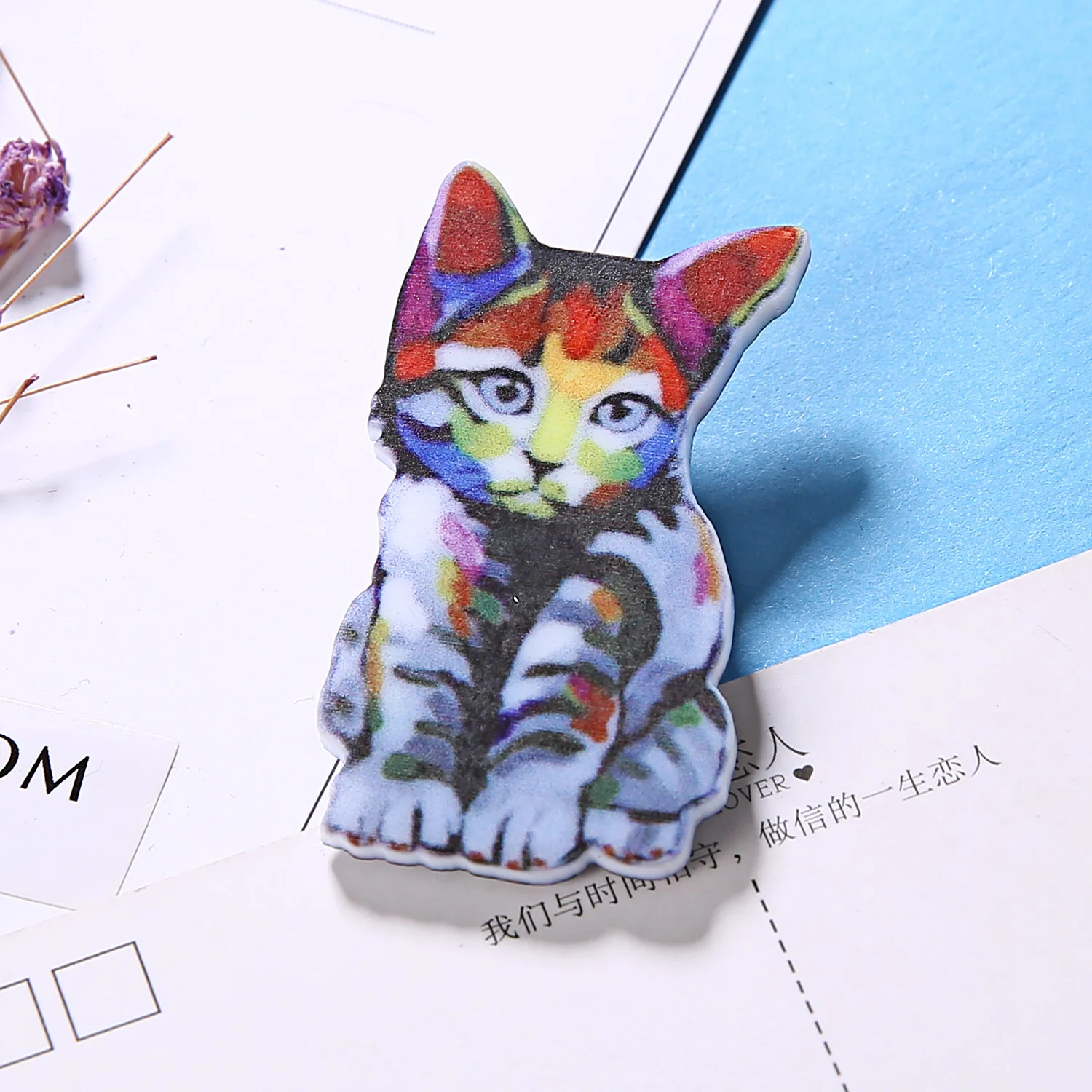 Акриловая брошь Rinhoo в стиле Харадзюку милые животные кошки булавки для одежды