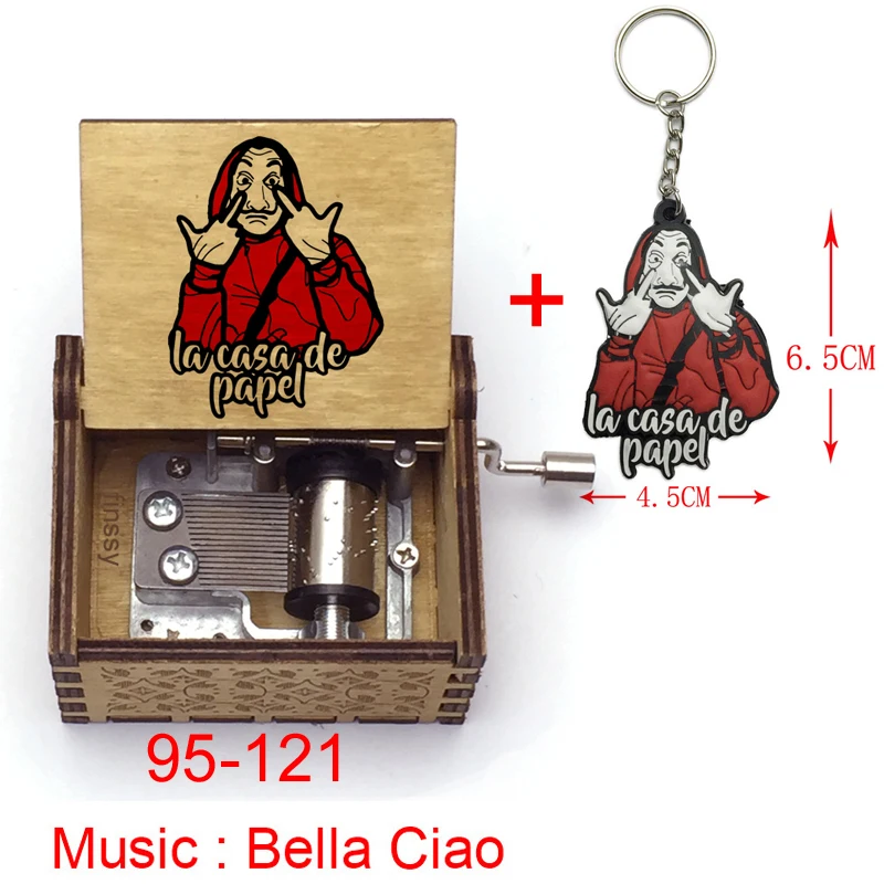 La Casa De Papel Bella Ciao Музыкальная шкатулка с принтом Salvador Dali бумажная домашняя печать