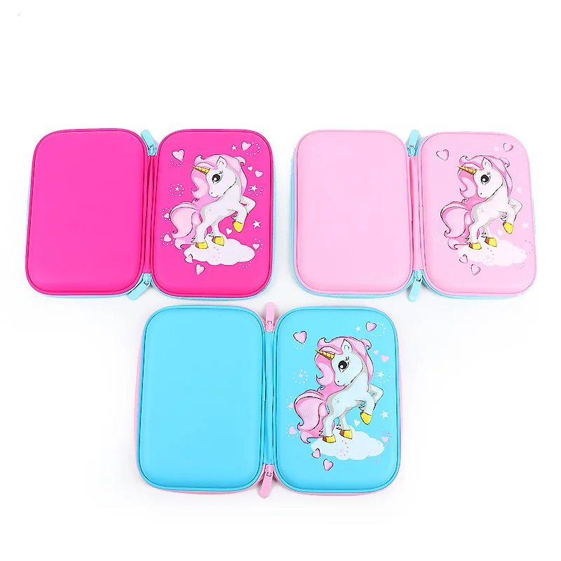 Оригинальный чехол для карандашей EVA с единорогом милый мультяшный принт Большой