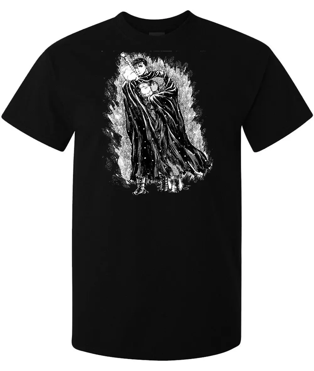 Берсерк манга кишки и каска эскиз искусство для мужчин (в наличии) футболка