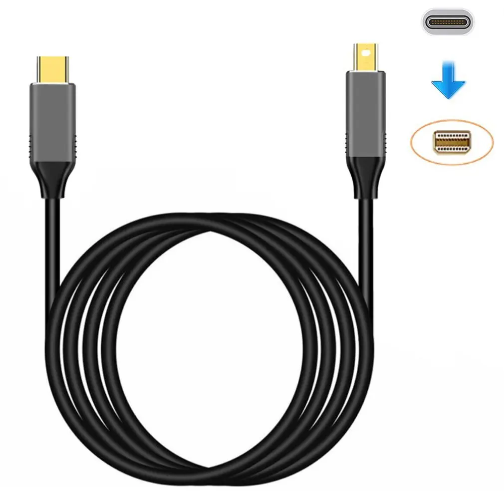 Кабель-переходник USB-C/Mini DisplayPort Thunderbolt 3 1 8 м в оплетке 4K | Электроника