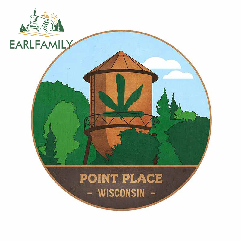 

EARLFAMILY 13cm x 9.5cm for Point Place Water Tower Car Stickers Truck Decal DIY Anime Vehicle Bumper 3D Window Decor Graphics