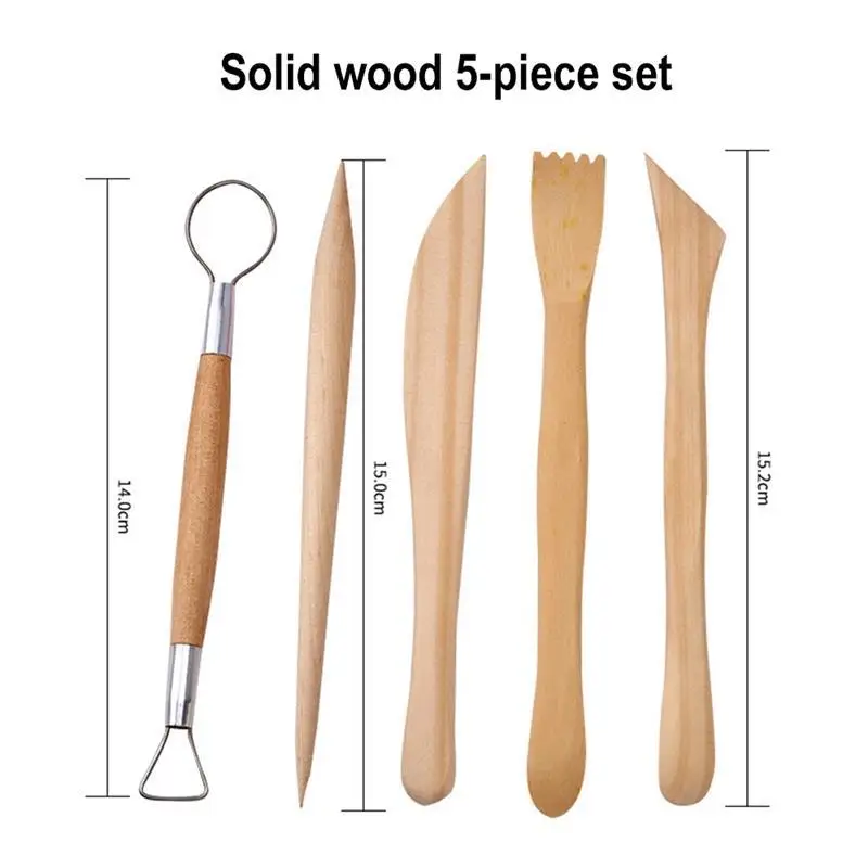 

54PCS Ceramic Clay Tools Set Polymer Clay Tools Pottery Tools Set Wooden Pottery Sculpting Clay Cleaning Tool Set For Beginners