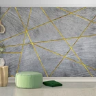 Пользовательские 3D обои для стен, абстрактные геометрические золотые линии, художественная настенная роспись, Современная гостиная, диван, фон для телевизора, декоративные обои