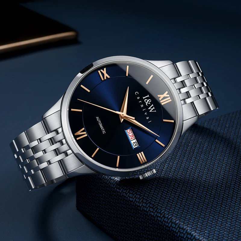 Новинка 2020 модные механические часы мужские роскошные Брендовые Часы CARNIVAL MIYOTA