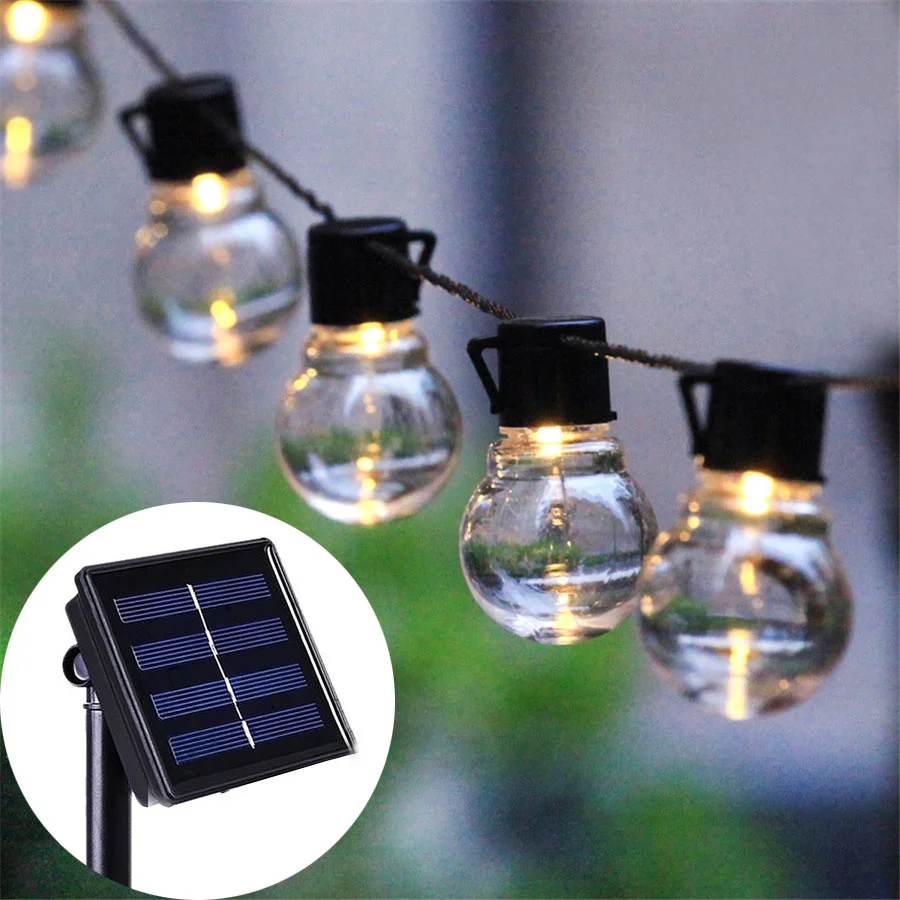 

Outdoor Globe Ball Solar Led String Light Waterproof Solar Fairy Garland Light Warm White Garden Patio Holiday Xmas Decoration