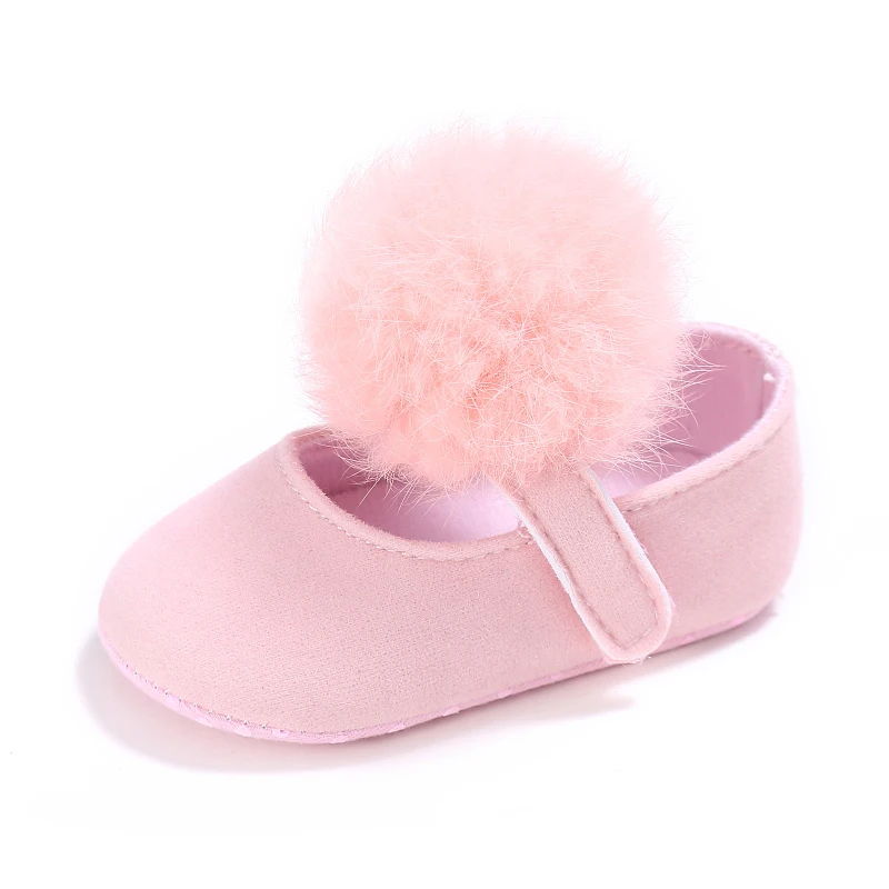 

Prewalker The New 2021 Fuzzy Solid Color Cotton Velcro Newborn Baby's First Steps For Men And Women Shoes