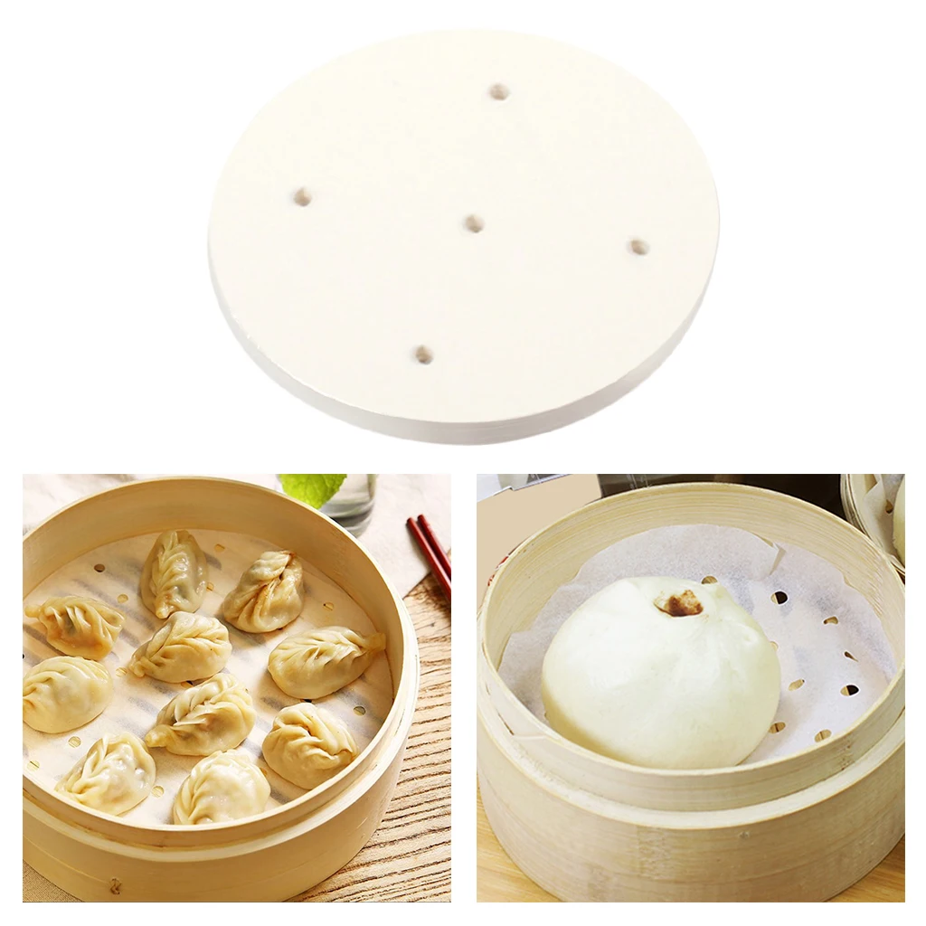 Бамбуковый паровой коврик перфорированный 4 9 5 дюйма 100 шт./компл.|Принадлежности