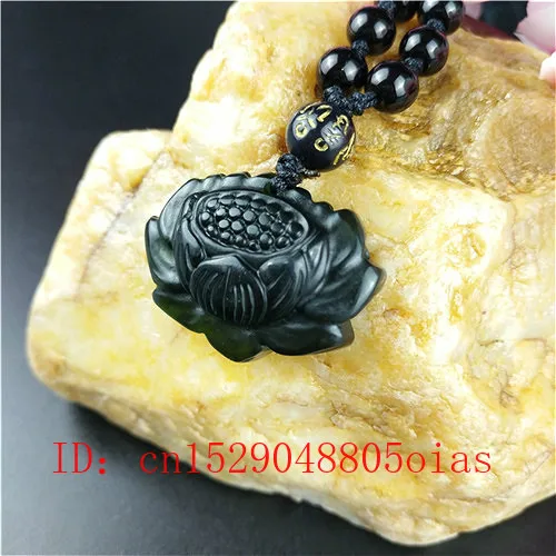 Ожерелье с кулоном из натурального китайского черного и зеленого нефрита