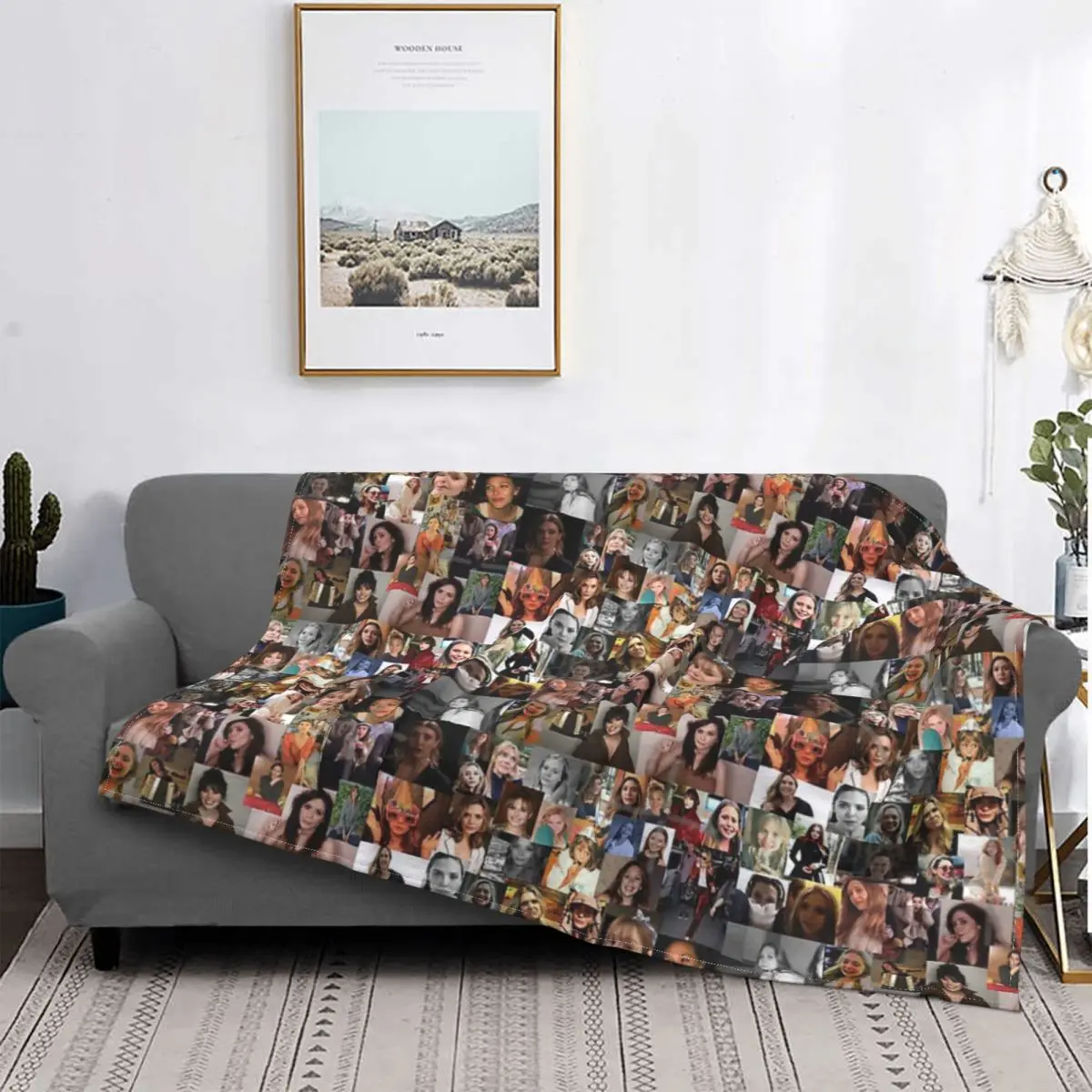 Элизабет Олсен одеяло покрывало для кровати в клетку искусственное аниме