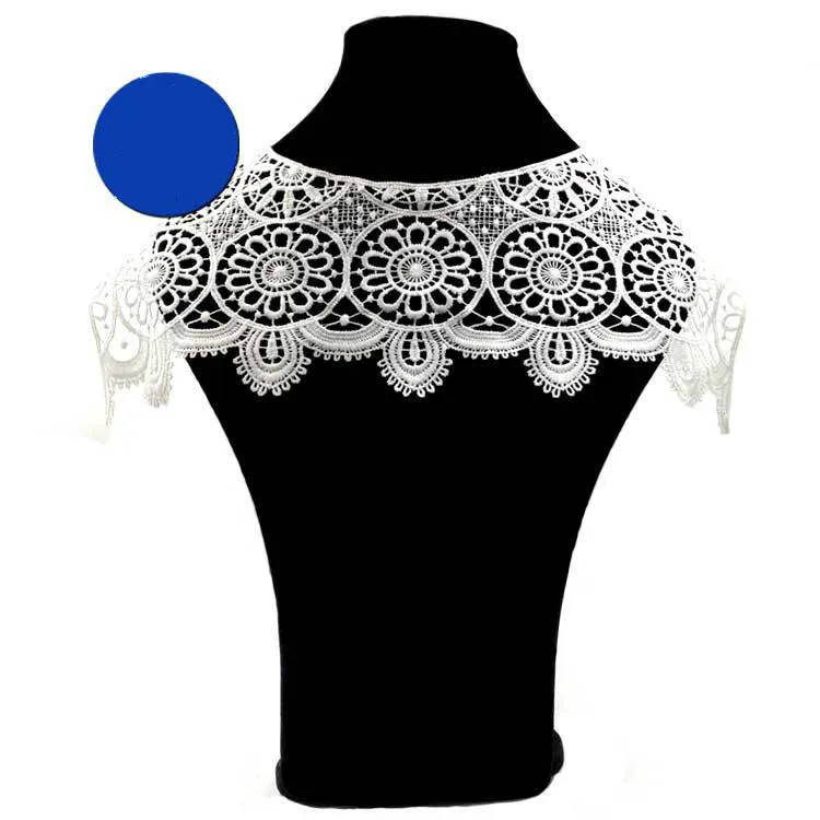 С вышивкой с круглой горловиной для творчества искусственные Съемная воротники