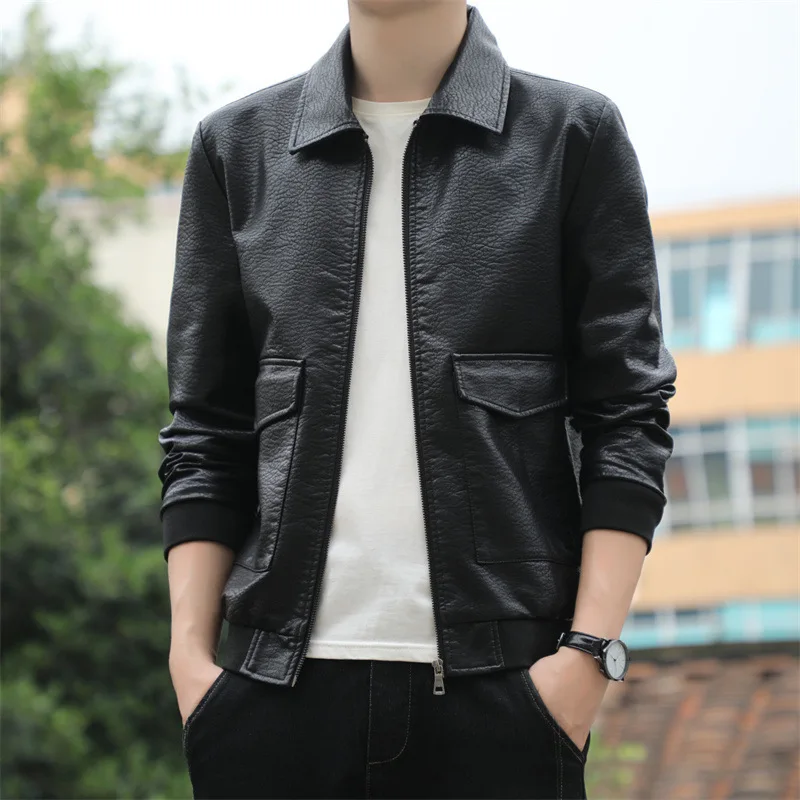 

2022 Men's Autumn New Slim-Fit Trendy Youth Biker's Leather Jacket