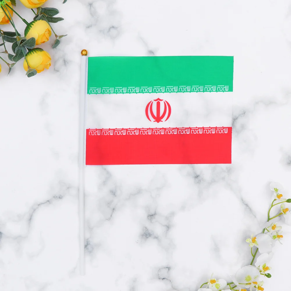 

50pcs Hand Signal Flag Competition Cheering Flag Iconic Hand Waved Flags Iran Style