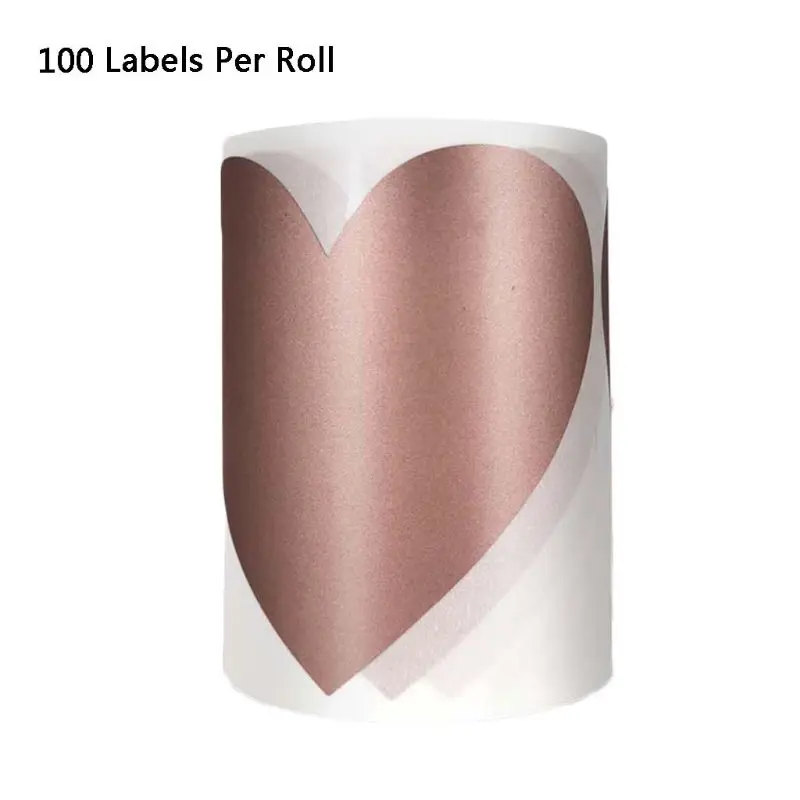 100pcs/roll Heart Shape Scratch Out Stickers Labels Party Activity Game Favors | Дом и сад