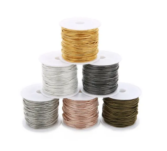 

10 Yard/roll 1.5mm Stainless Steel Snake bone Chains Bulk Gold Steel Color for DIY Jewelry Chain Making Crafts ft3sd