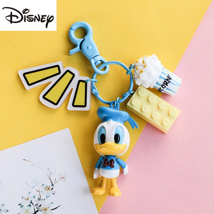 

Hot Sale Disney Donald Duck Key Chain Cute Cartoon Baby Boy Girl Key Ring Lady Female Cute Bag Pendant Jewelry Birthday Gift