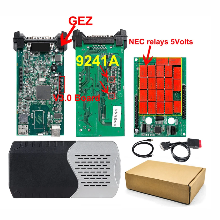 Двойной PCB OBD2 сканер диагностический инструмент реле Usb VCI VD с Bluetooth для Delphis DS150 DS150E