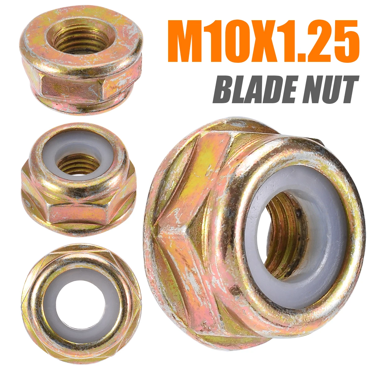 

1Pcs 22mm x 11mm M10x1.25 LH Thread Blade Nut For Various Brush Cutter Strimmer Trimmer Tool parts