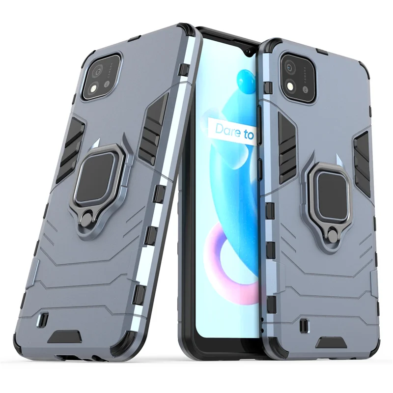phone case for oppo realme c20 cover for realme c20 capas phone bumper pc holder magnetic armor case for realme c20 c21 fundas free global shipping