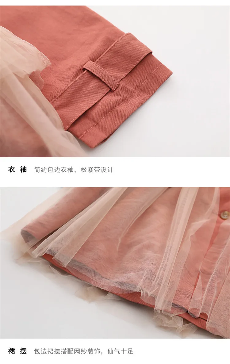 Для девочек Тренч на осень Осенняя детская одежда верхняя для детей 12 лет