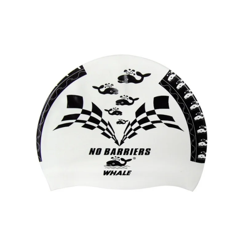 

Swimming Cap Silicone Women Men Waterproof Adult Long Hair Sports Printing Adults Swim Pool Hat New