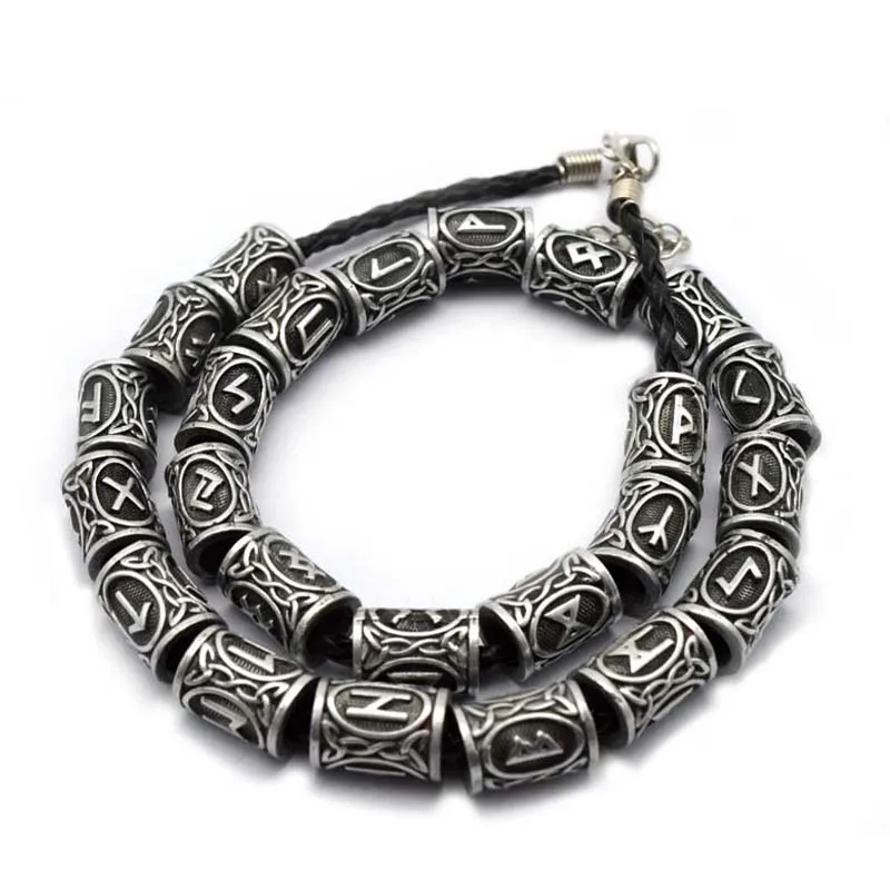 24 шт Серебристые бронзовые викинговые очаровательные Винтажные бусины дредлока