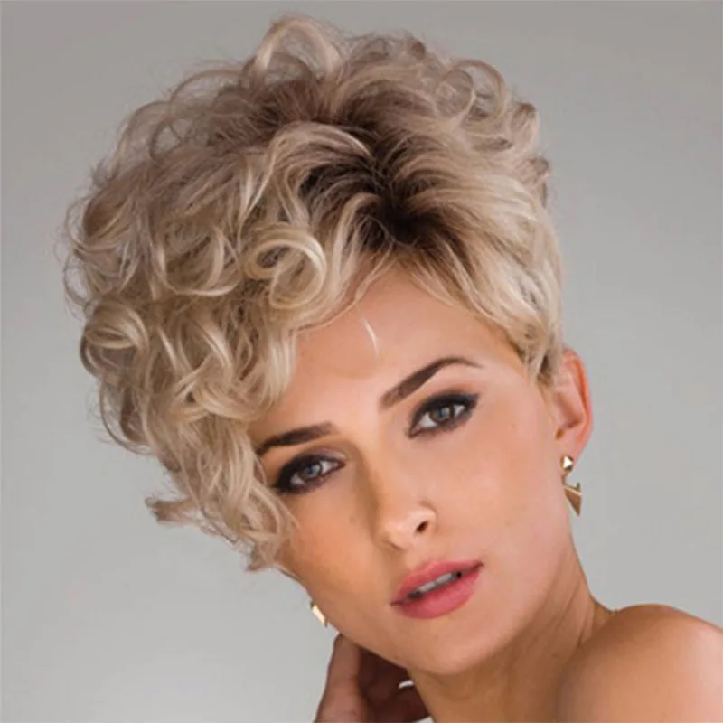 

Women Human Hair Kinky Straight Wig Short Wet And Wavy Bob Wig For Women Natural Color Brazilian Curly Wig With Bangs Wigs