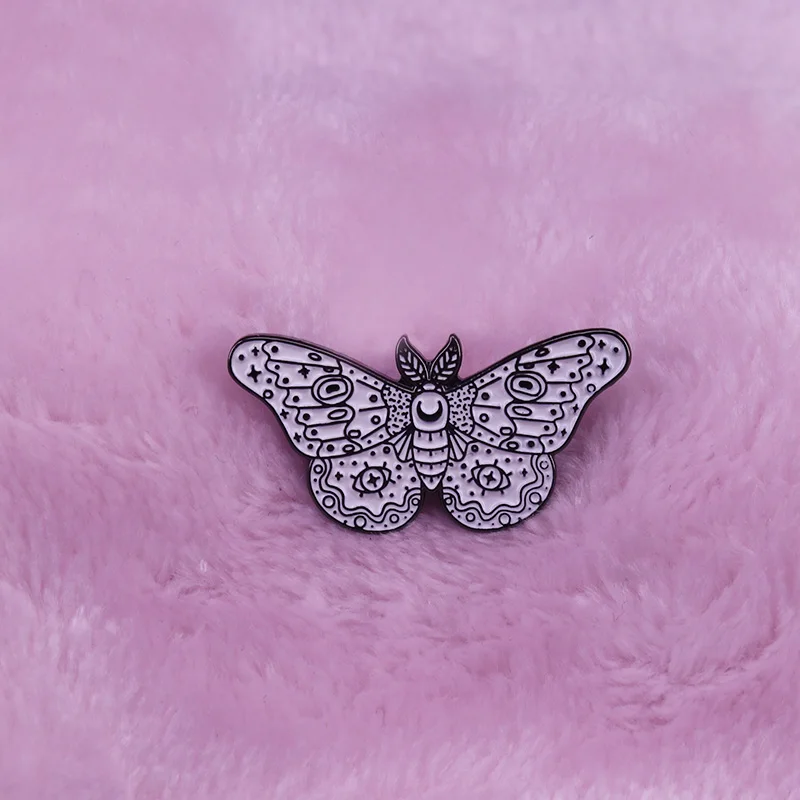 Булавка в виде Луны и полумесяца с мотивом вокала|Броши| |