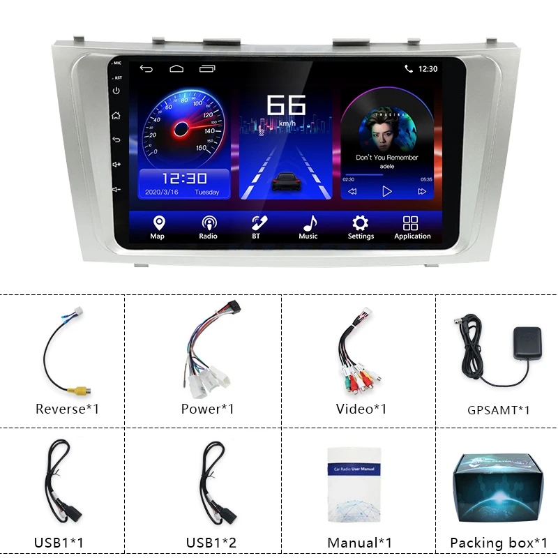 

PEERCE For Toyota Camry 6 XV 40 50 2006 - 2011 Car Radio Android 10 Carplay RDS Multimedia Video Player Navigation GPS No 2din