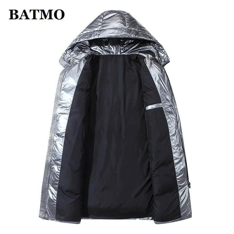 BATMO 2020 Новое поступление зима 80% белый утиный пух куртки с капюшоном для мужчин