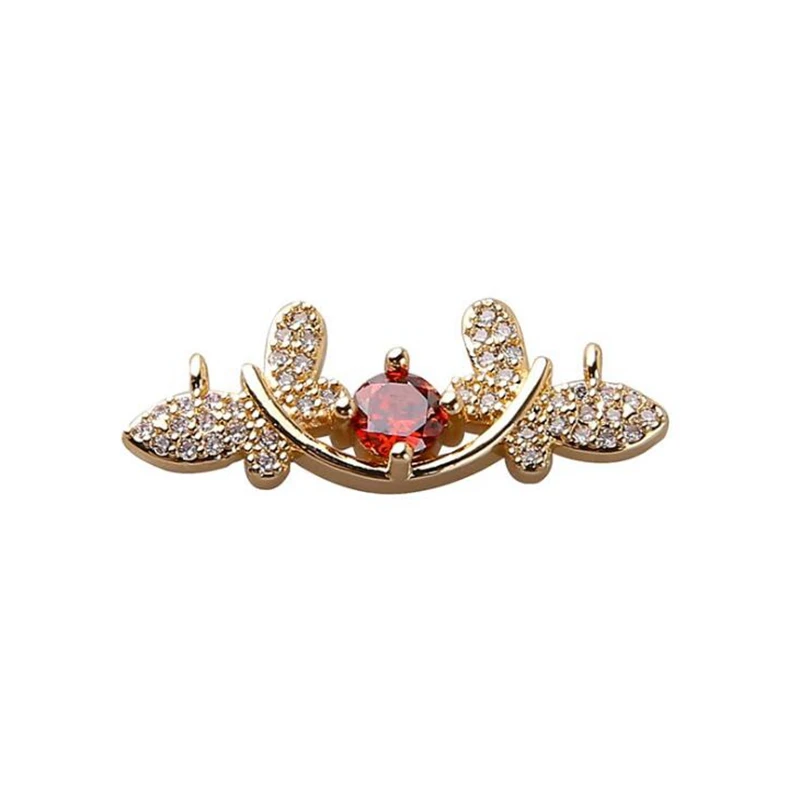 

10pcs/lot copper plated zircon butterfly double pendant Charms For DIY handmade jewelry Making accessories