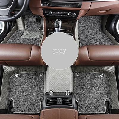 WLMWL автомобильные коврики для Audi, все модели a3, 8 в, a4, b6, b9, b8, c7, q5, a5, a6, c6, q7, q3, автомобильные чехлы для ковров - Название цвета: gray