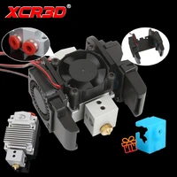 xcr3d 3d printer 2in1 dual hotend kit extruder diy all metal volcano v6 nozzle parts cooling fan 12v24v accessories 1 75filament