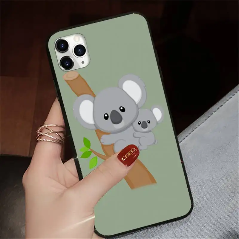 

Animal sleeping koala Phone Case for iPhone 11 12 mini pro XS MAX 8 7 6 6S Plus X 5S SE 2020 XR