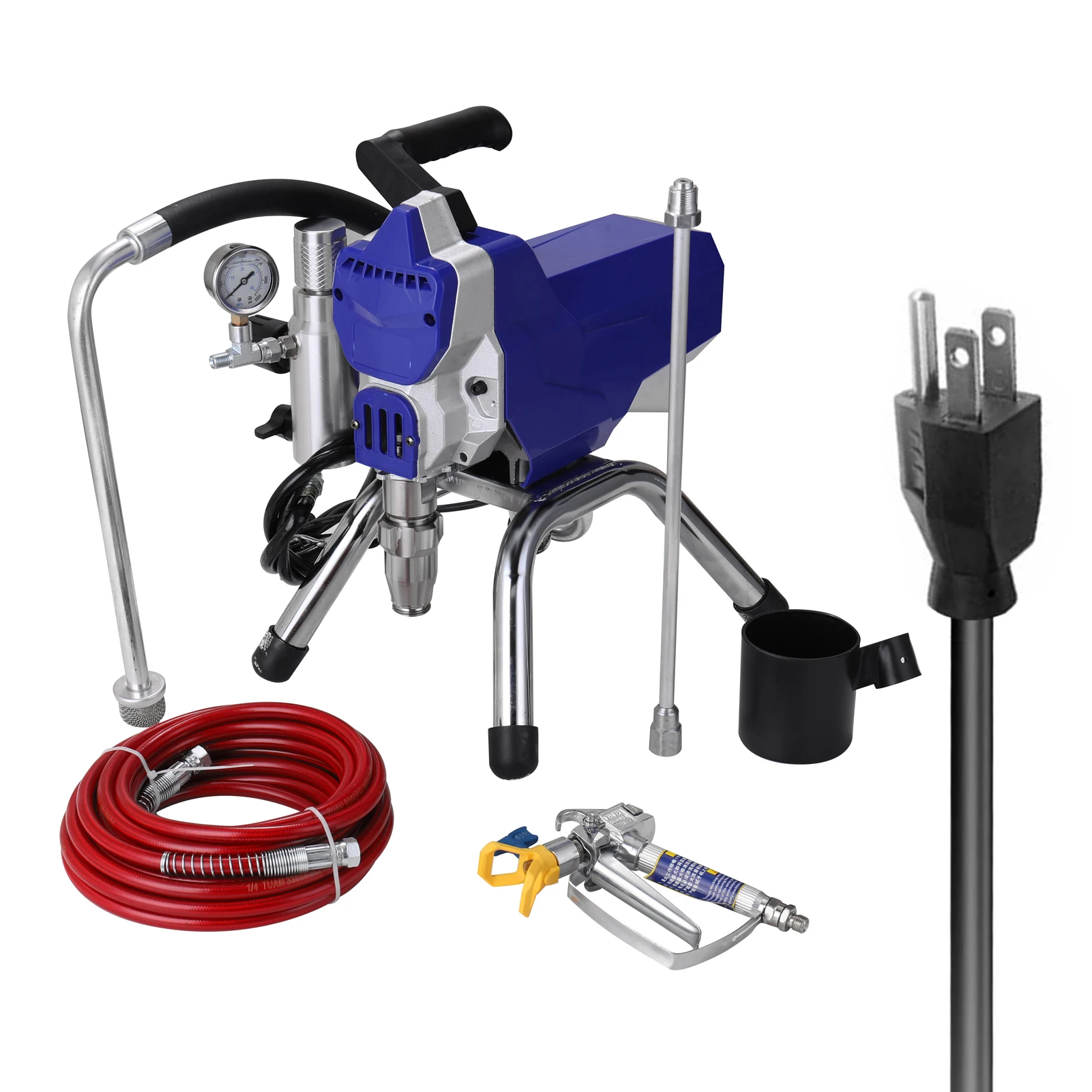 

Paint Sprayer Professional High Pressure Airless Spraying Machine High Power Electric Painting Tool For Low Viscosity Paints