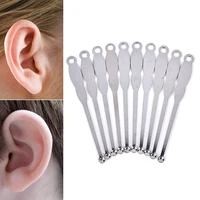 10pcslot durable stainless steel earpick ear pick handle health ear cleaner cleaning earwax remover curette care tools