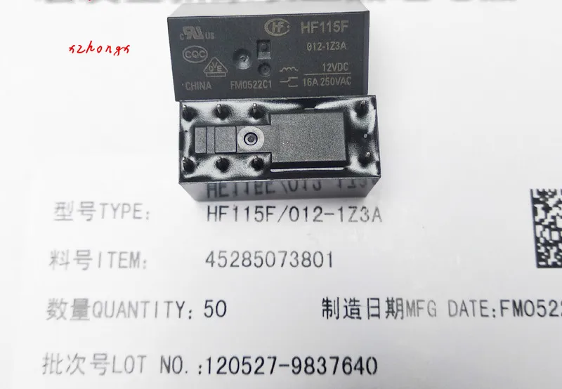 HF 115 f 012 1z3a 8 05016 ВЧ 1zs 3af|Реле| |