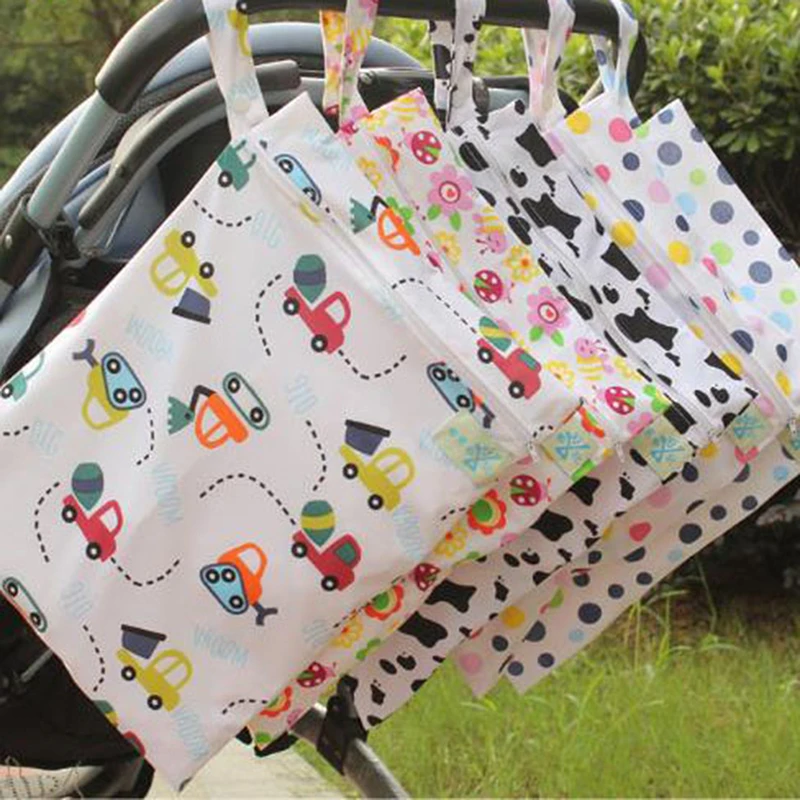 30*40cm de dibujos animados solo pa&ntilde;al de bolsillo bolsa impermeable bolsa para pa&ntilde;ales de beb&eacute; feliz-0