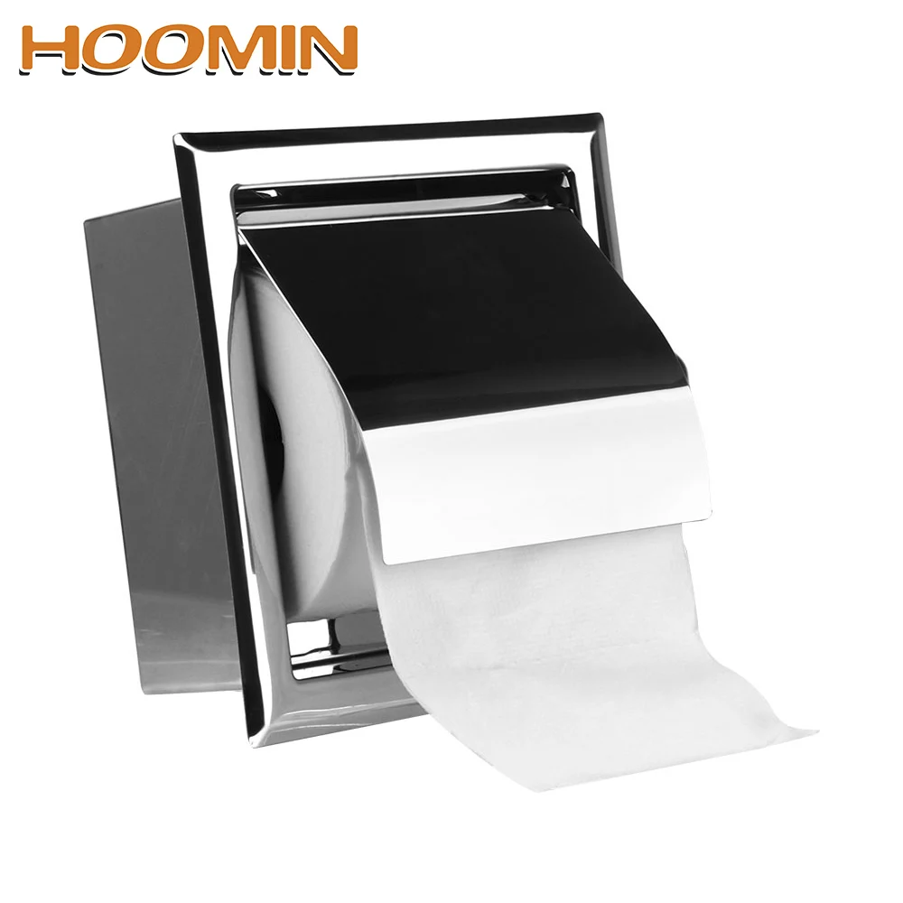 

Держатель для туалетной бумаги HOOMIN, полированный хром, рулон бумаги, коробка, настенная нержавеющая сталь