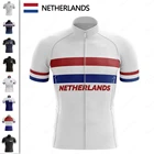 Велосипедная майка мужская 2021 Pro Team, летняя велосипедная одежда с коротким рукавом, с флагом Нидерландов, одежда для велоспорта