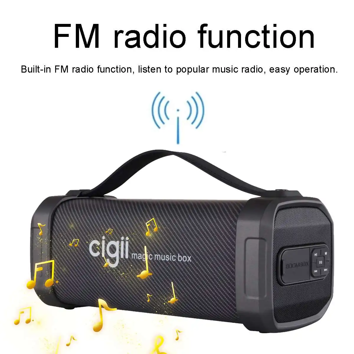 10 Вт портативный Bluetooth динамик CIGII F62D шумоподавление наружные наушники Поддержка FM радио USB AUX с ремешком A2DP беспроводной