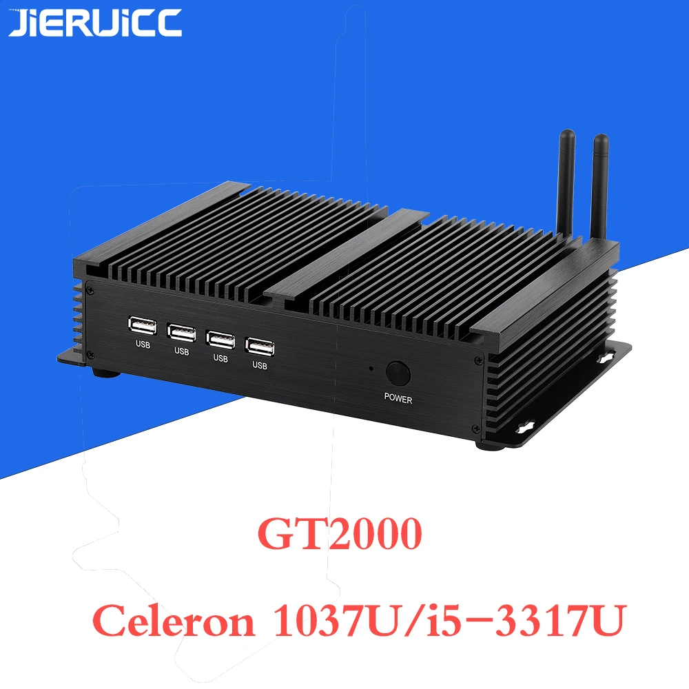 Промышленный безвентиляторный мини ПК Intel Celeron 1037U двухъядерный процессор 4COM RS232