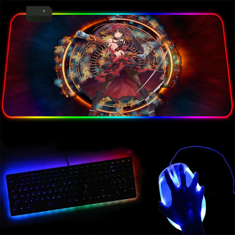 

Gaming mouse pad mat RGB with lightss Mice Mat Mousepad With Anit slip Excellent Creatively dropshipping charging mouse pad