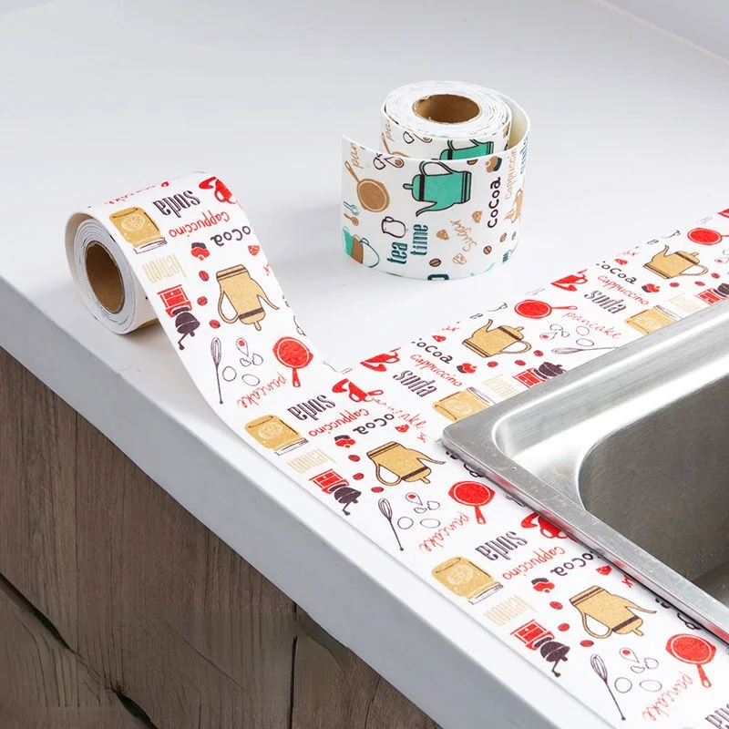 

Водостойкая наклейка на кухонную раковину, антиплесенная водонепроницаемая лента, самоклеящаяся лента для швов в ванную комнату, столешни...