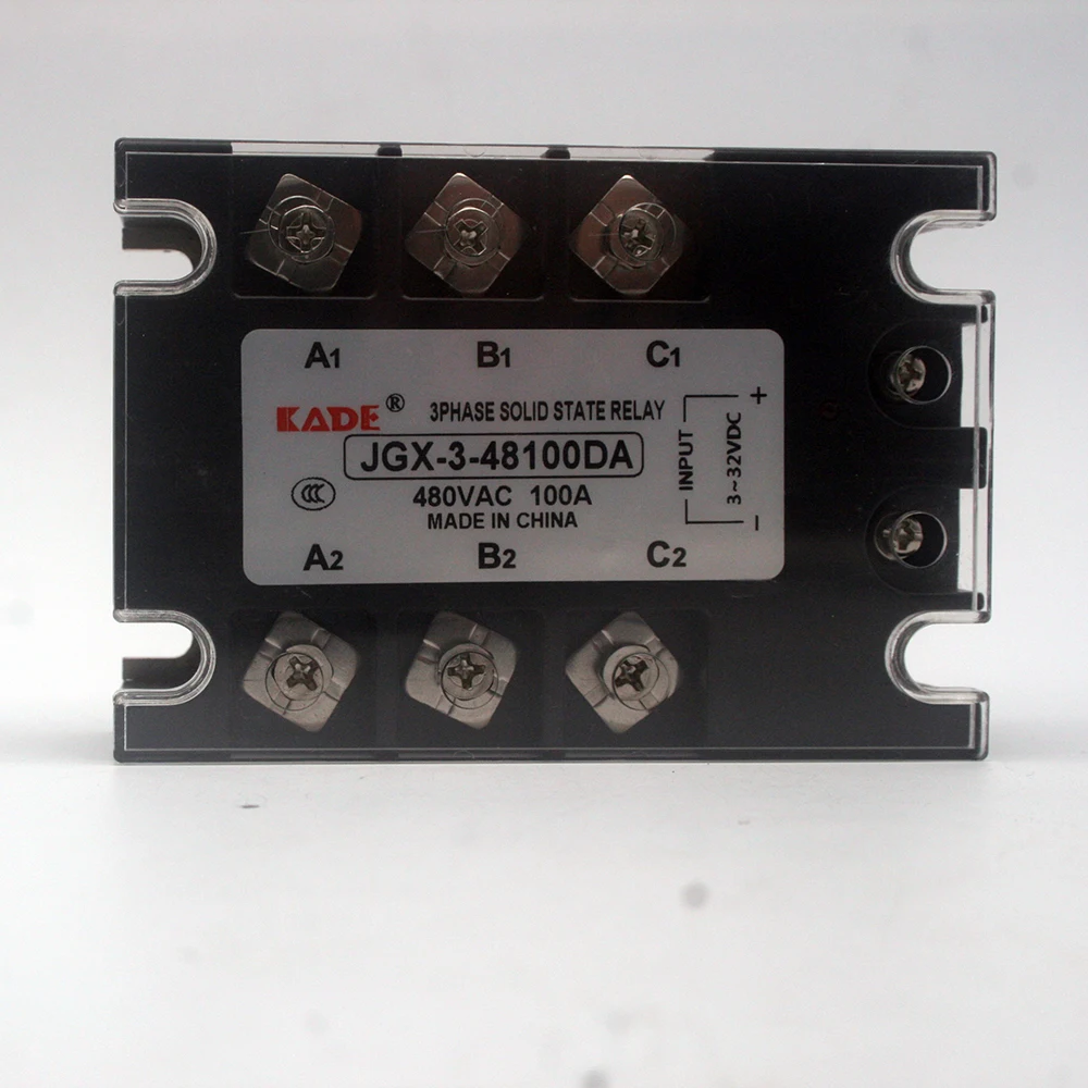 Jgx-3/SSR-3 100DA/120DA/150DA/200DA DC Control AC трехфазное твердотельное реле 480VAC 3-32VDC