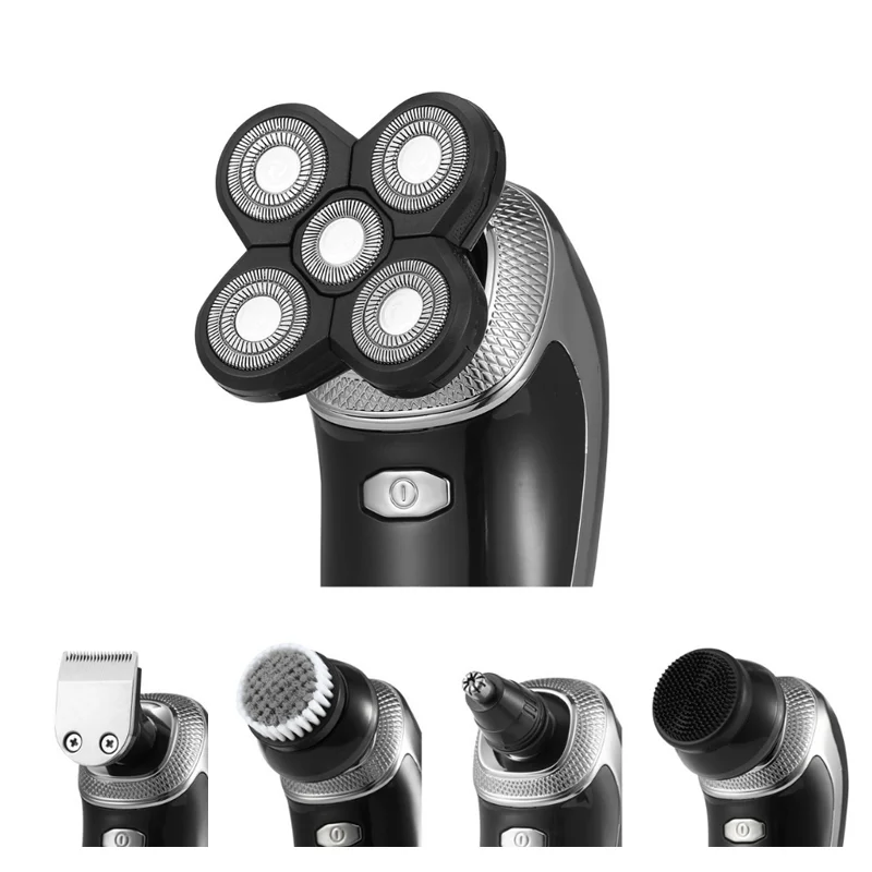 

Head Shavers for Bald Men 5 in 1Electric Wet Dry Beard Trimmer Rechargeable Razor Full Body Washable Smart Digital Display V-330