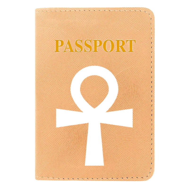 

Personality Men Women Passport Cover Pu Leather Ancient Egyptian Symb Printing Travel ID Credit Card Holder Passport Case Wallet