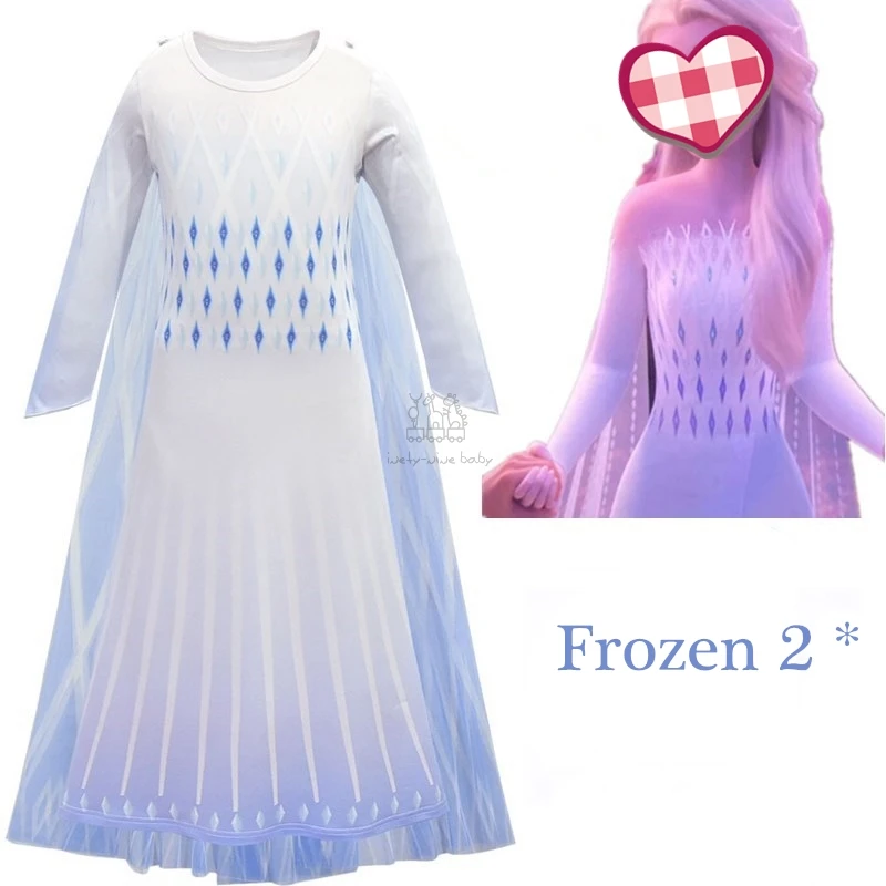Платье принцессы для девочек Холодное сердце 2 Анна Эльза летнее платье | Детская